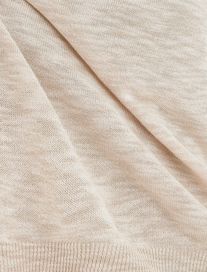 Top fin en maille - Beige - 3