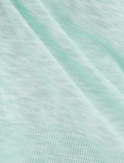 Top fin en maille - Turquoise - 3