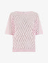 Top uni ajouré en maille - Rose - 1