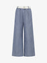Pantalon ample à rayures - Bleu - 1