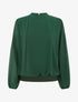 Blouse unie à poignets élastiqués - Vert sapin - 1