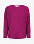 Pull dolman en grosse maille côtelée - Violine - 4