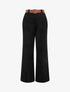 Pantalon élastiqué effet velours - Noir - 1