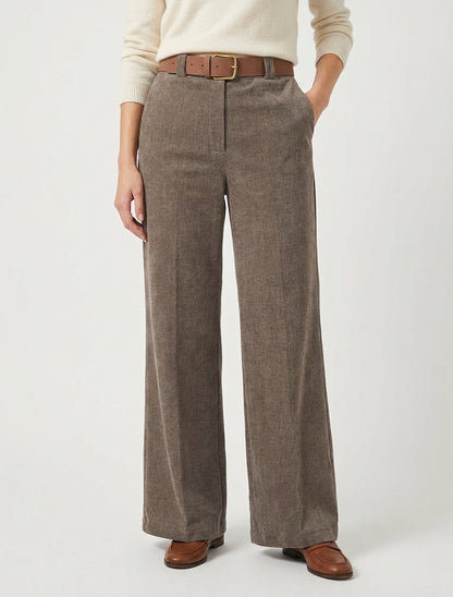 Elastische broek in fluweeleffect - Mol