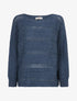 Pull dolman ajouré - Bleu charrette - 1