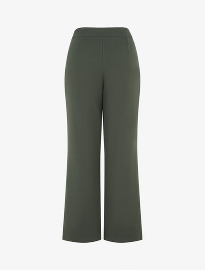 Pantalon uni à fermeture sur les côtés - Kaki - 2