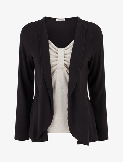 Pull style gilet en trompe l&