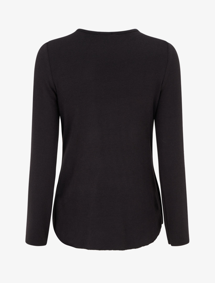 Pull style gilet en trompe l&