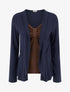 Pull style gilet en trompe l&