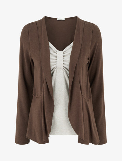 Pull style gilet en trompe l&