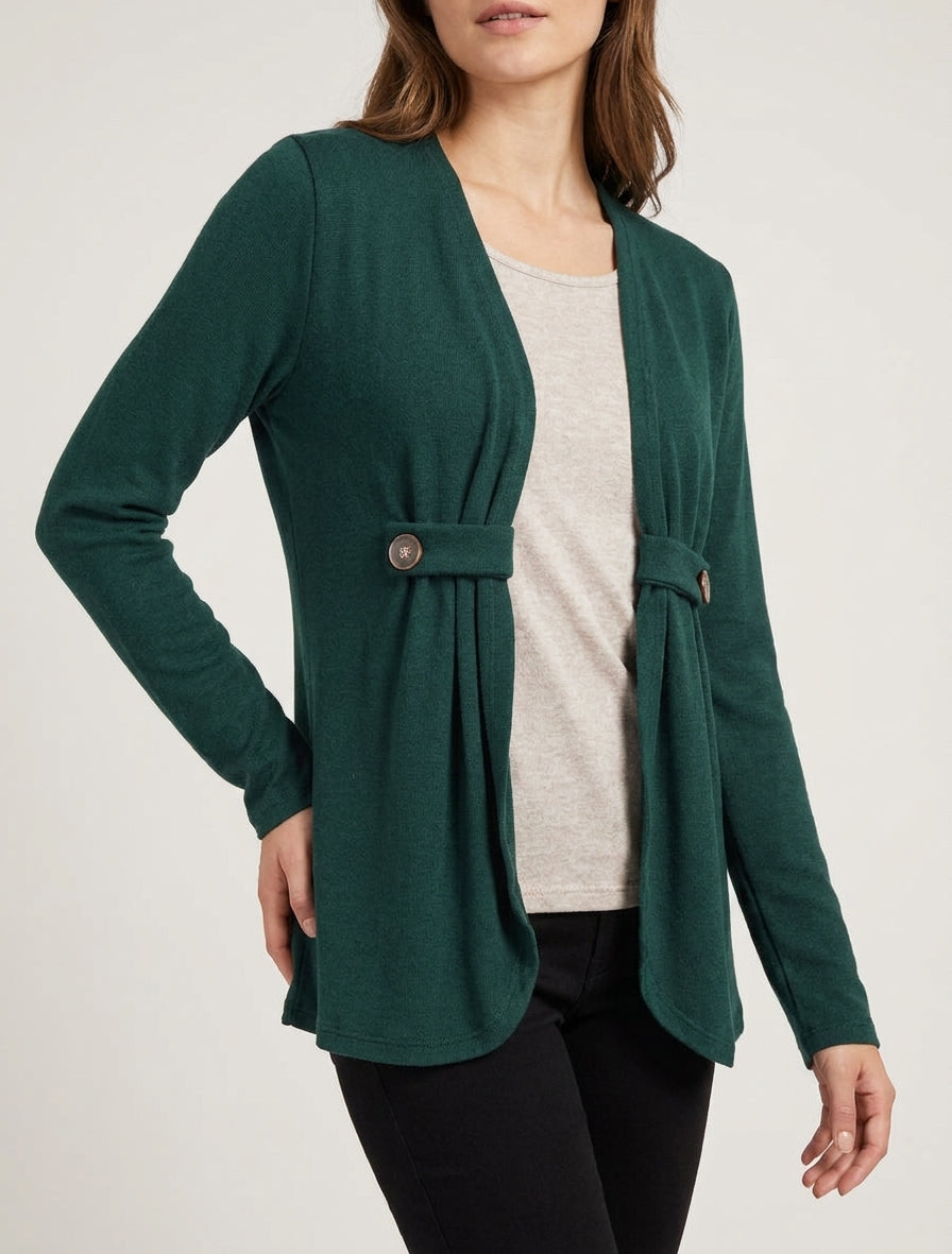 Pull style gilet en trompe l&