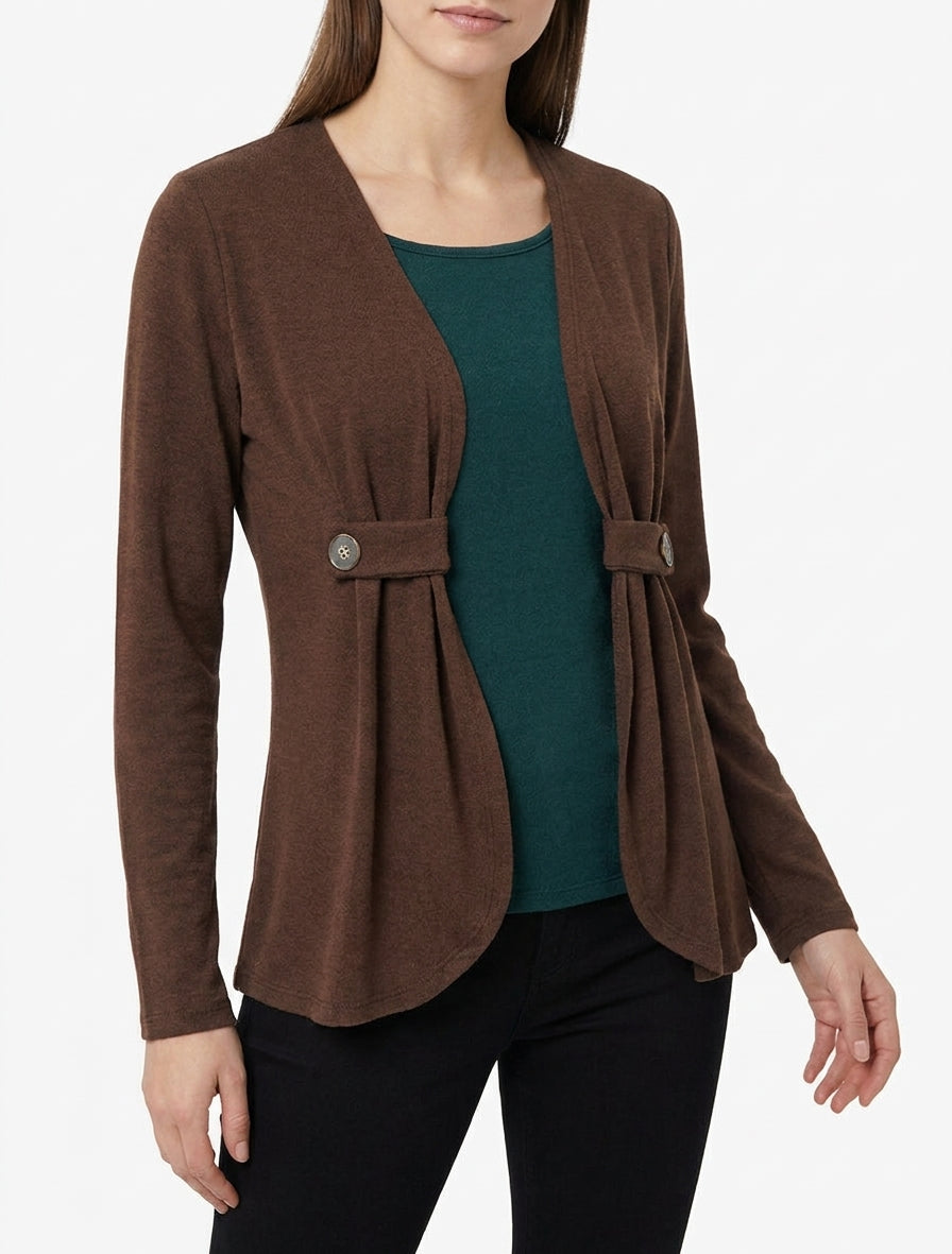 Pull style gilet en trompe l&