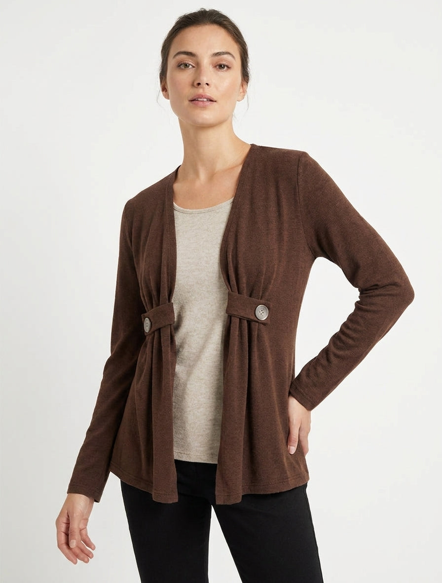Pull style gilet en trompe l&