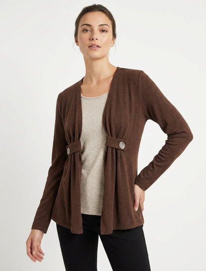 Pull style gilet en trompe l&