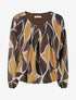 Top boule irisé imprimé stylisé - Marron - 1