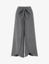 Pantalon à pans taille haute coupe ample - Gris - 1