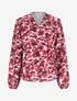 Blouse style portefeuille imprimée à col cache-coeur - Lie de vin - 1