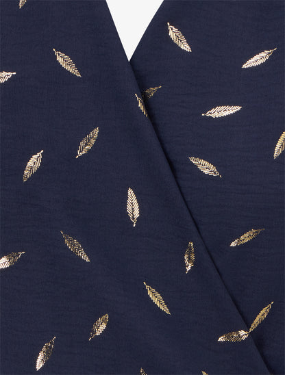 Top style portefeuille à plumes irisées - Marine - 3