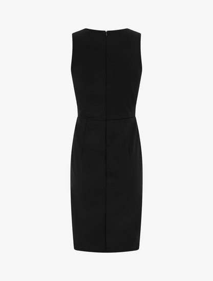Robe portefeuille sans manches à sequins - Noir - 2