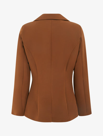 Blazer basique à épaulettes - Camel - 2