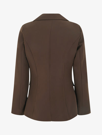 Blazer basique à épaulettes - Marron - 2