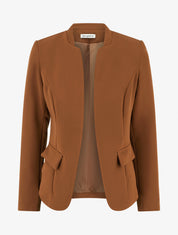 Veste droite à épaulettes - Camel - 1
