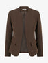 Veste droite à épaulettes - Marron - 1