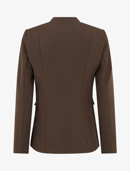 Veste droite à épaulettes - Marron - 2