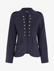 Veste en suédine style officier - Marine - 1