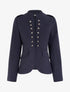 Veste en suédine style officier - Marine - 1