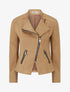 Veste style perfecto en suédine - Beige foncé - 1