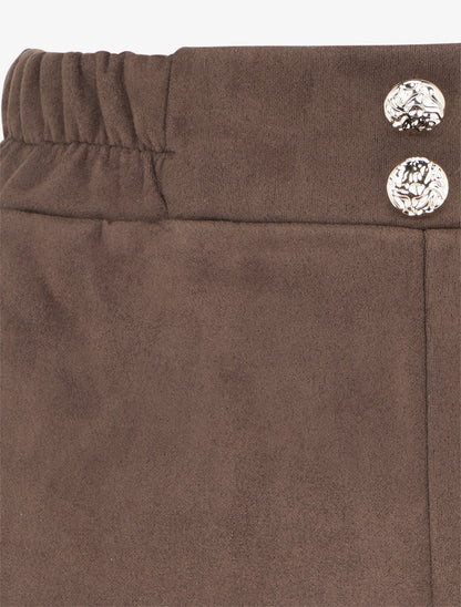 Short paperbag en suédine - Marron - 3