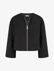 Veste en suédine style bomber coupe oversize - Noir - 1