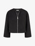 Veste en suédine style bomber coupe oversize - Noir - 1