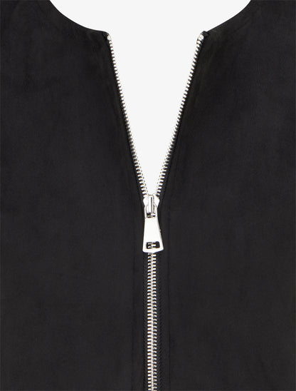 Veste en suédine style bomber coupe oversize - Noir - 3