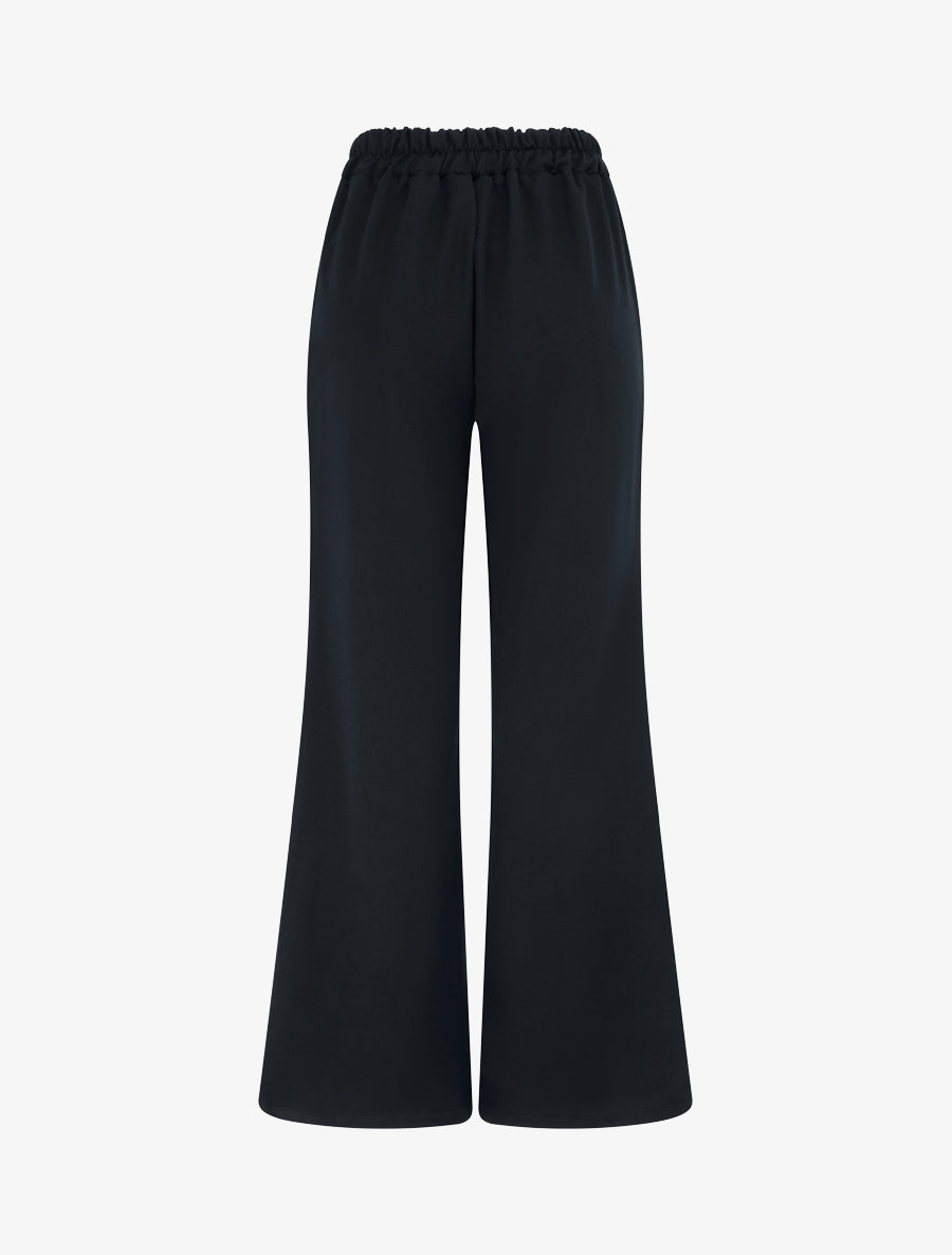 Pantalon ample taille haute bijoux - Noir - 2