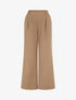Pantalon uni à taille élastiquée - Camel - 1