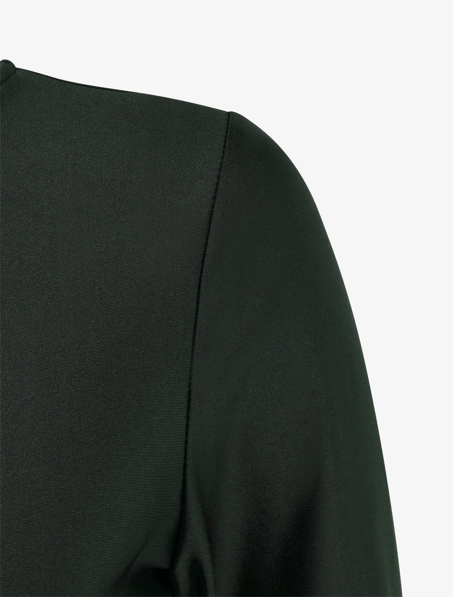 Robe mi-longue à bijou métal - Noir - 3