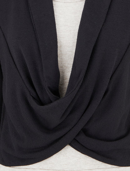 Pull à doublure en trompe l&