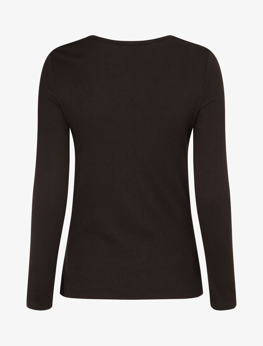 Pull fin avec pans à nouer - Noir - 2