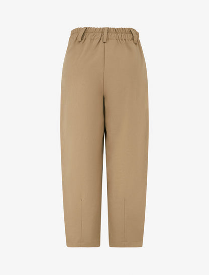 Pantalon uni à fermeture boutonnée - Camel clair - 2
