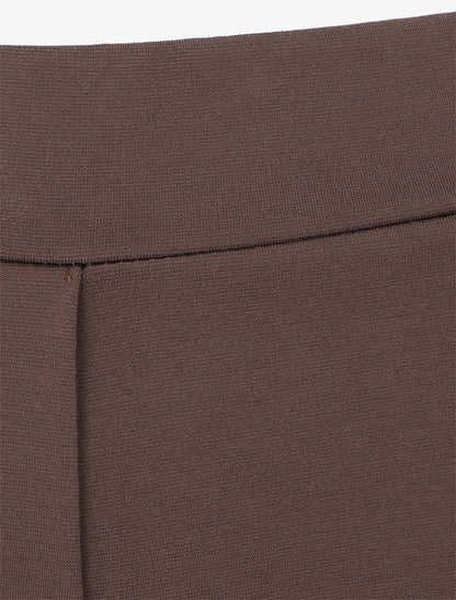 Pantalon uni coupe droite - Marron - 3