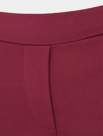 Pantalon uni coupe droite - Bordeaux - 3