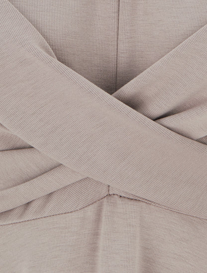 Robe patineuse à taille effet croisé - Taupe - 3