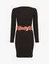 Robe côtelée à dos nouer - Noir - 1