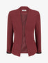 Veste droite unie à épaulettes - Bordeaux - 1