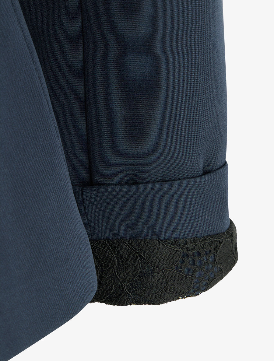 Veste droite unie à épaulettes - Marine - 3