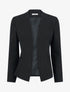 Blazer rayé à col droit - Noir - 1