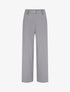 Pantalon rayé à taille élastiquée - Gris - 1