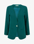 Blazer uni boutonné - Bleu canard - 1